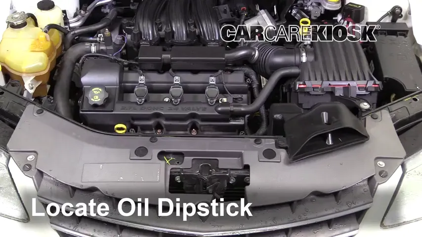 2010 Chrysler Sebring LX 2.7L V6 Sedan (4 Door) Oil Check Oil Level